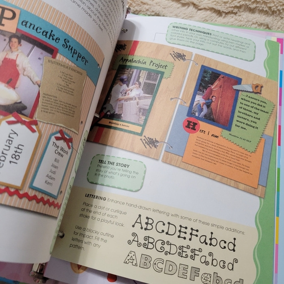 Scrapbook Kit with instruction idea booklet, paper, stickers and more NWT - Picture 4 of 12